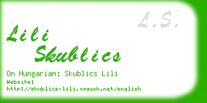 lili skublics business card